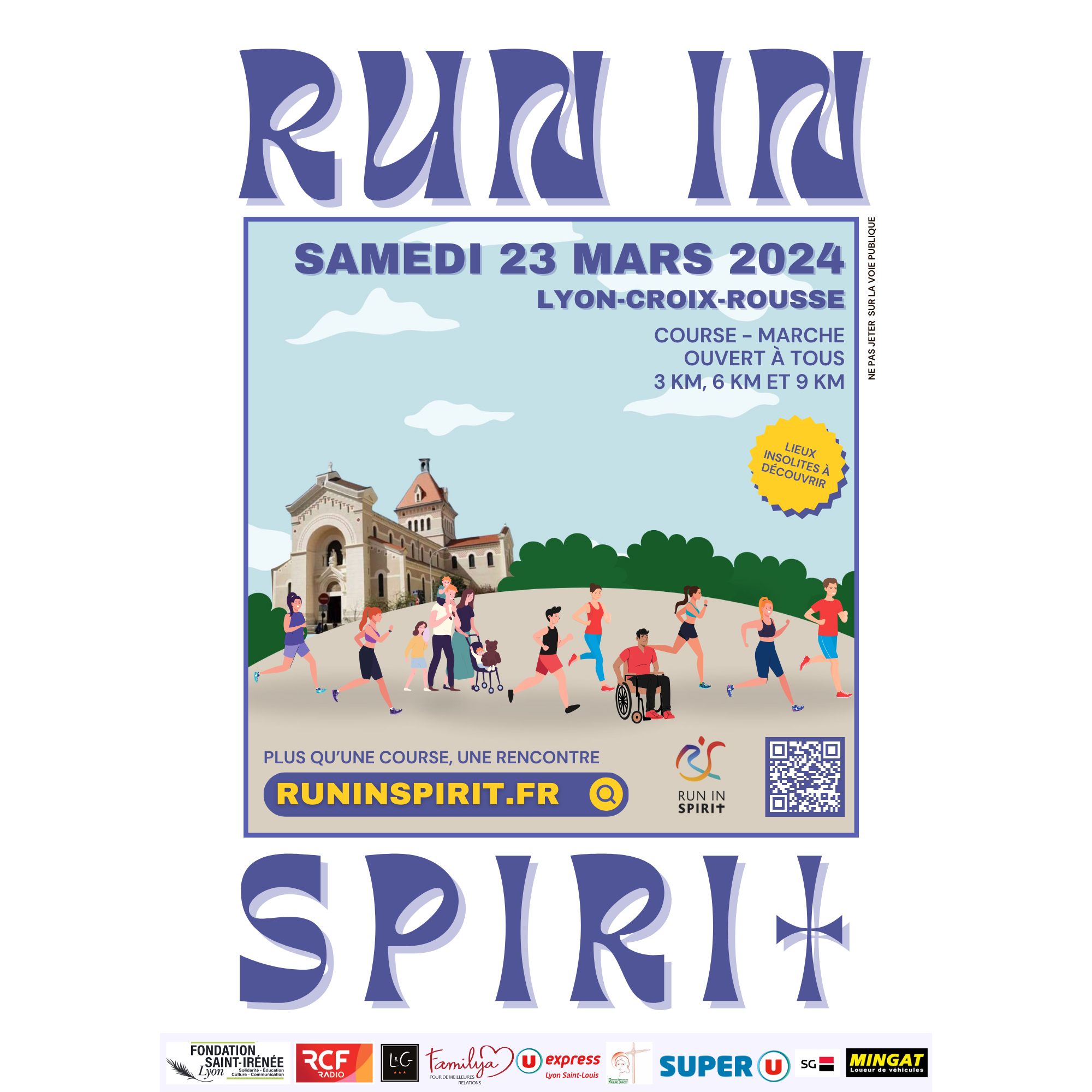 Affiche Run in Spirit 2024 (carré)